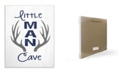 Stupell Industries Little Man Cave Antlers Wood Grain Wall Plaque Art, 12.5" x 18.5"